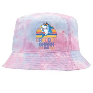 Cool Grandpa Shark Doo Doo Doo Tie-Dyed Bucket Hat