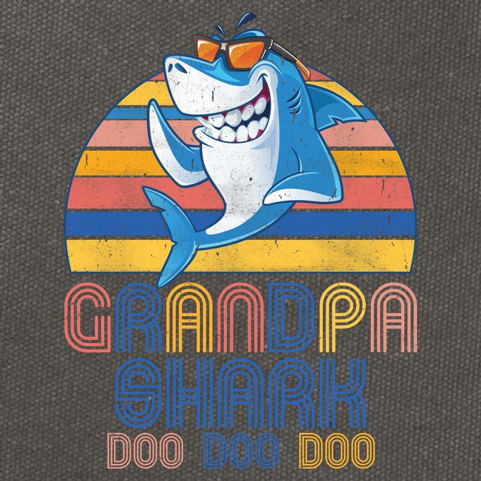 Cool Grandpa Shark Doo Doo Doo Cotton Canvas Backpack