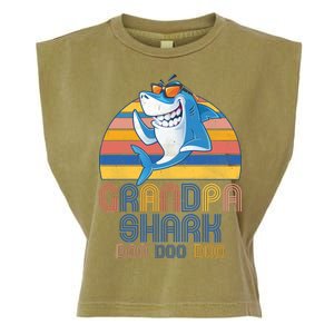 Cool Grandpa Shark Doo Doo Doo Garment-Dyed Women's Muscle Tee