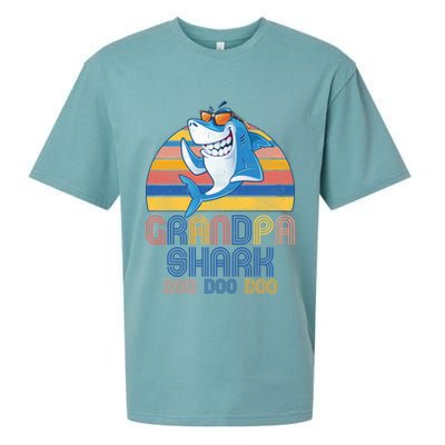 Cool Grandpa Shark Doo Doo Doo Sueded Cloud Jersey T-Shirt
