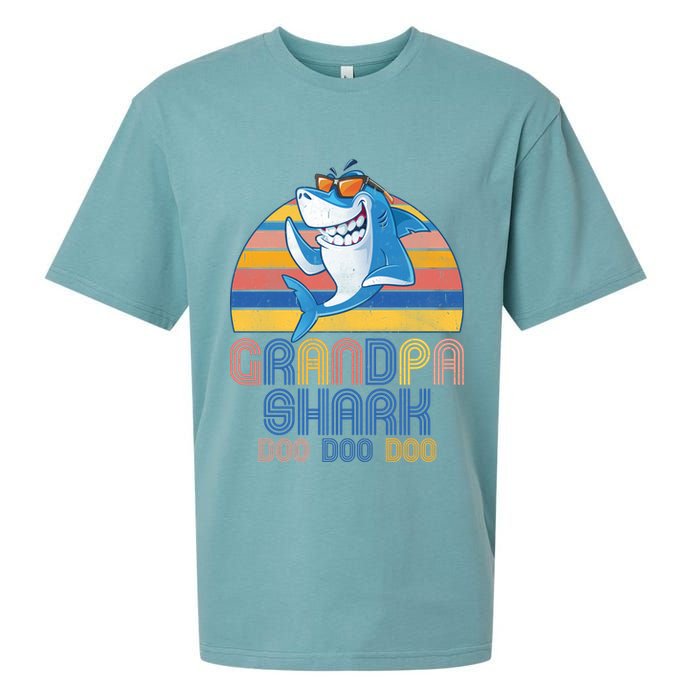 Cool Grandpa Shark Doo Doo Doo Sueded Cloud Jersey T-Shirt