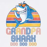 Cool Grandpa Shark Doo Doo Doo Garment-Dyed Sweatshirt