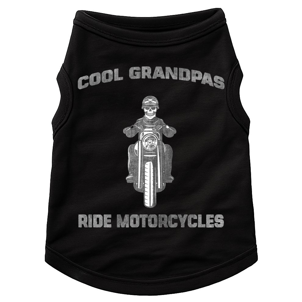 Cool Grandpas Ride Motorcycles Doggie Tank