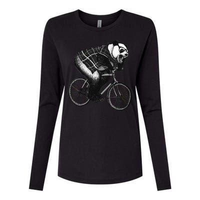 Cool Grey Style Hipster Panda Womens Cotton Relaxed Long Sleeve T-Shirt