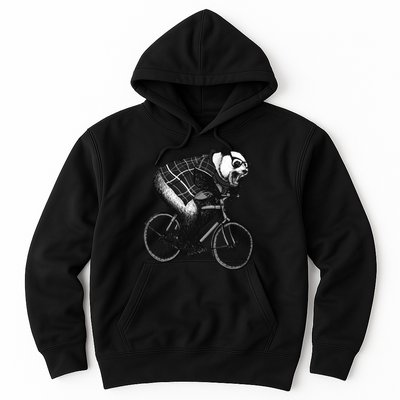 Cool Grey Style Hipster Panda Hoodie