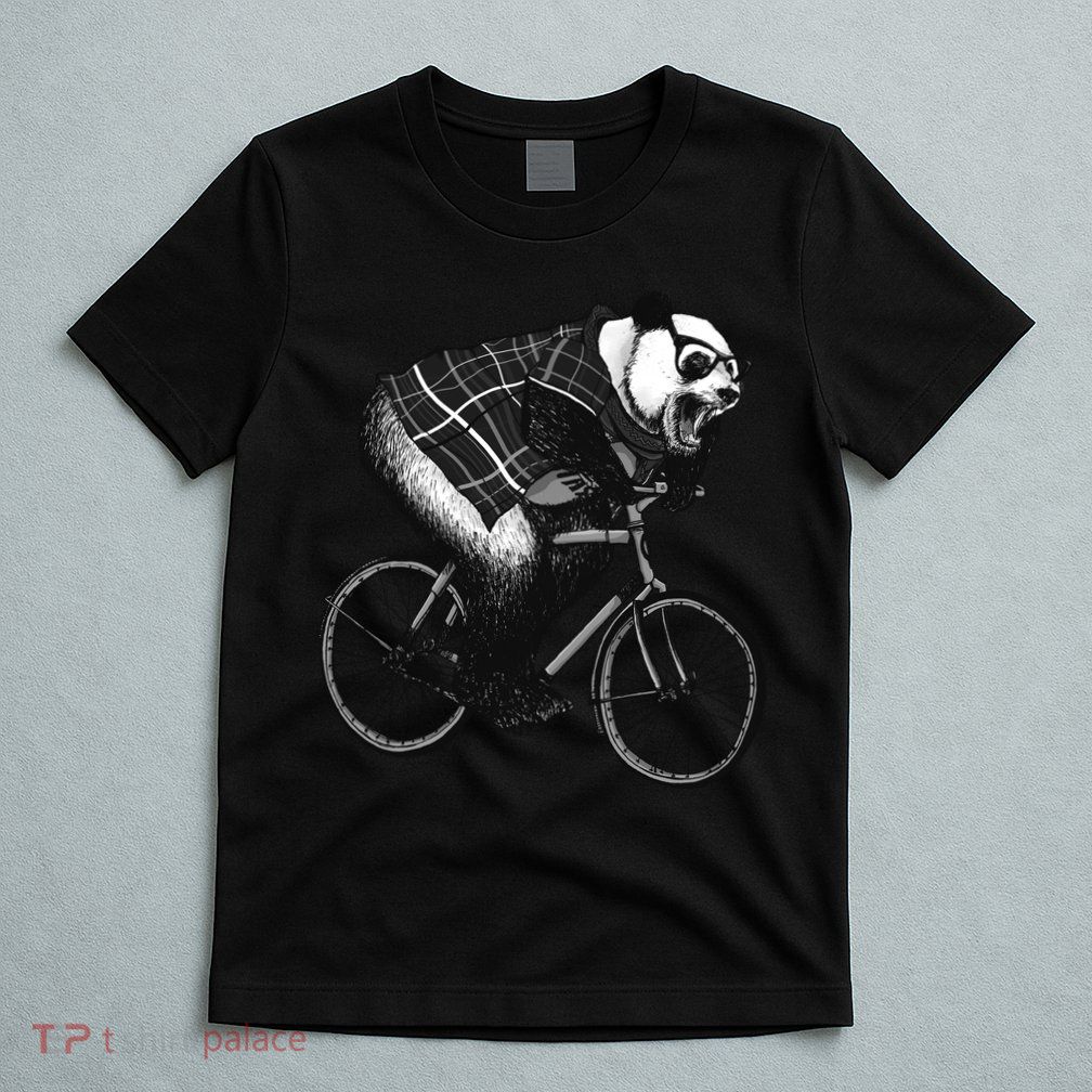 Cool Grey Style Hipster Panda T-Shirt