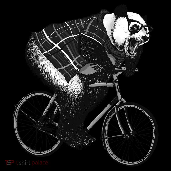 Cool Grey Style Hipster Panda Sustainable Bucket Hat