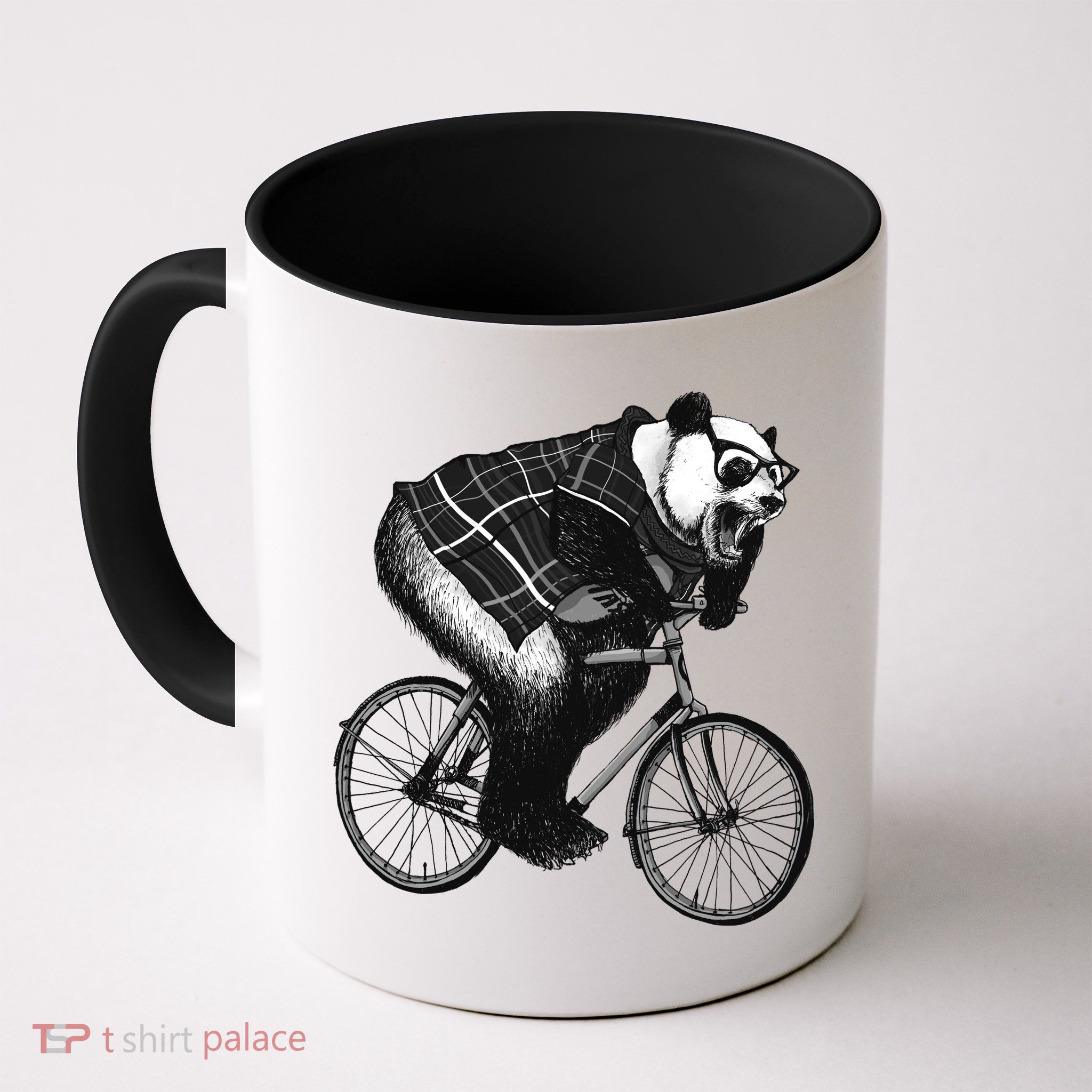 Cool Grey Style Hipster Panda Mug