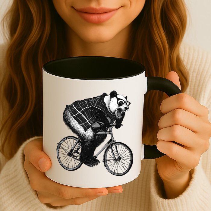 Cool Grey Style Hipster Panda Mug