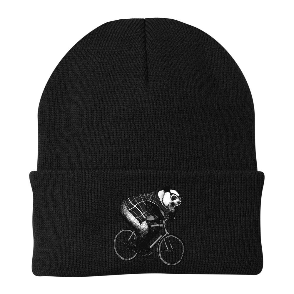 Cool Grey Style Hipster Panda Beanie