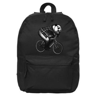 Cool Grey Style Hipster Panda 16 in Basic Backpack
