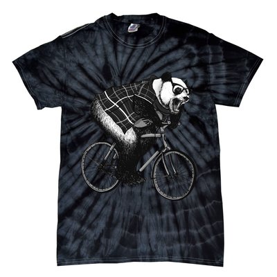 Cool Grey Style Hipster Panda Tie-Dye T-Shirt