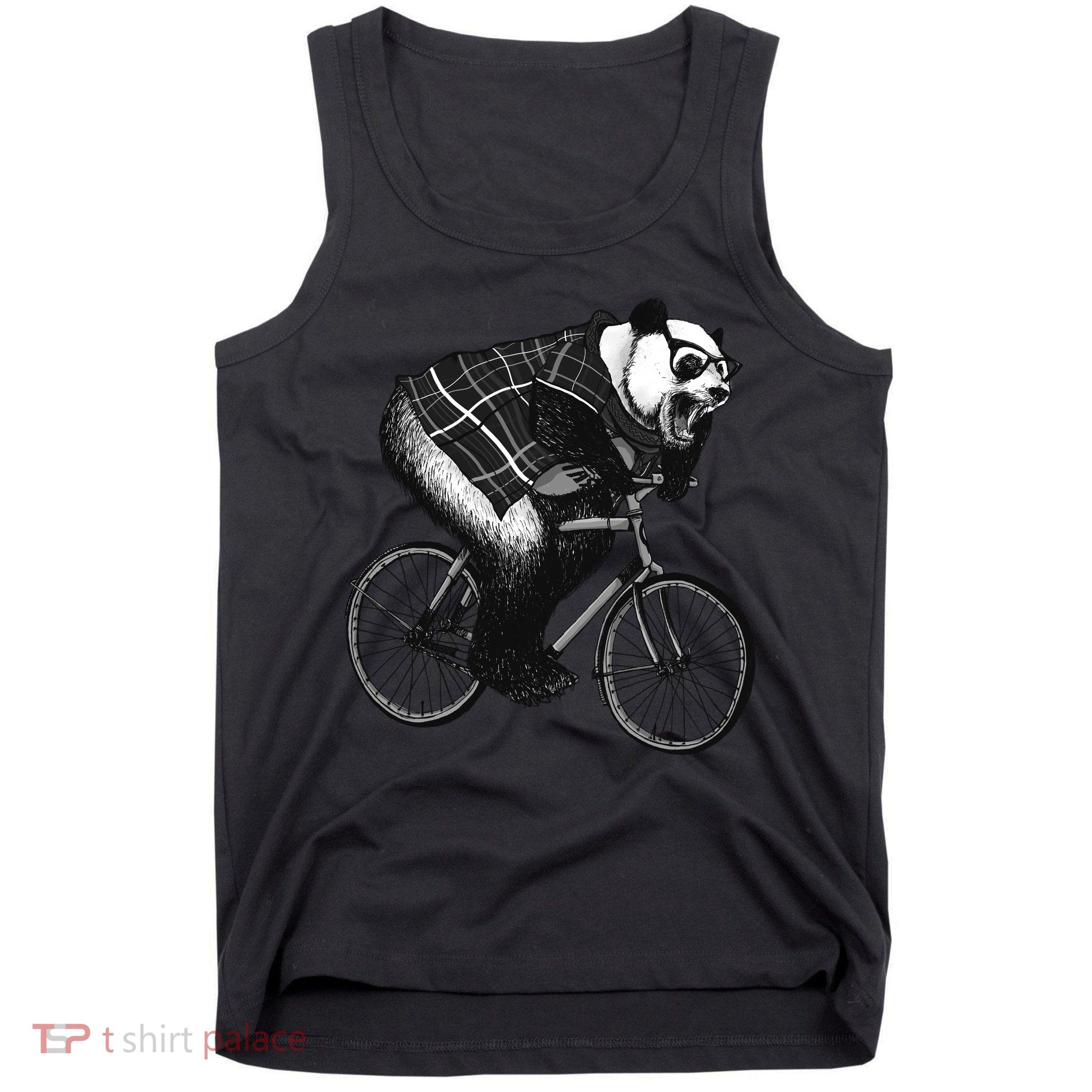 Cool Grey Style Hipster Panda Tank Top