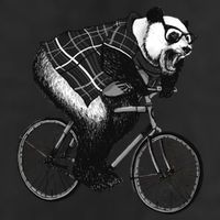 Cool Grey Style Hipster Panda Golf Towel
