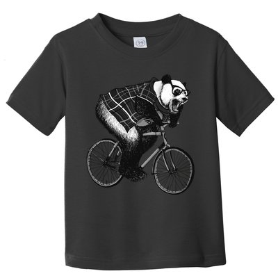 Cool Grey Style Hipster Panda Toddler T-Shirt