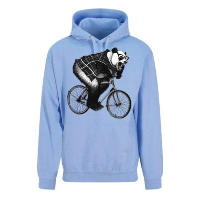 Cool Grey Style Hipster Panda Unisex Surf Hoodie