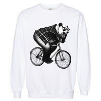 Cool Grey Style Hipster Panda Garment-Dyed Sweatshirt
