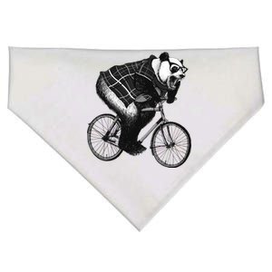 Cool Grey Style Hipster Panda USA-Made Doggie Bandana