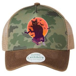 Cool Halloween Black Cat Moon Legacy Tie Dye Trucker Hat