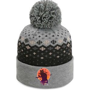 Cool Halloween Black Cat Moon The Baniff Cuffed Pom Beanie