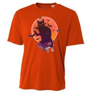 Cool Halloween Black Cat Moon Cooling Performance Crew T-Shirt