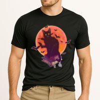 Cool Halloween Black Cat Moon Cooling Performance Crew T-Shirt