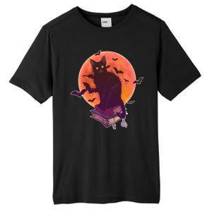 Cool Halloween Black Cat Moon Tall Fusion ChromaSoft Performance T-Shirt