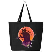 Cool Halloween Black Cat Moon 25L Jumbo Tote