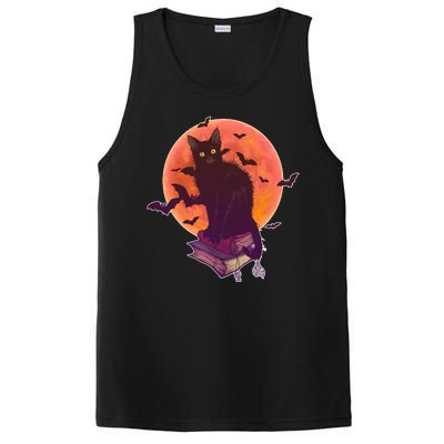 Cool Halloween Black Cat Moon PosiCharge Competitor Tank