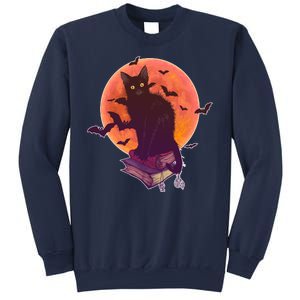 Cool Halloween Black Cat Moon Sweatshirt