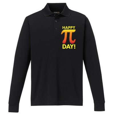 Cool Happy Pi Day Performance Long Sleeve Polo