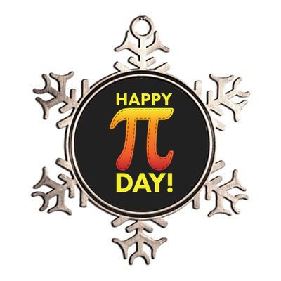 Cool Happy Pi Day Metallic Star Ornament