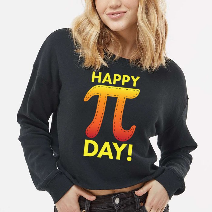 Cool Happy Pi Day Cropped Pullover Crew