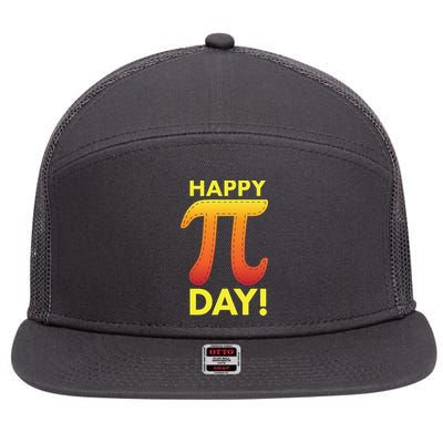 Cool Happy Pi Day 7 Panel Mesh Trucker Snapback Hat