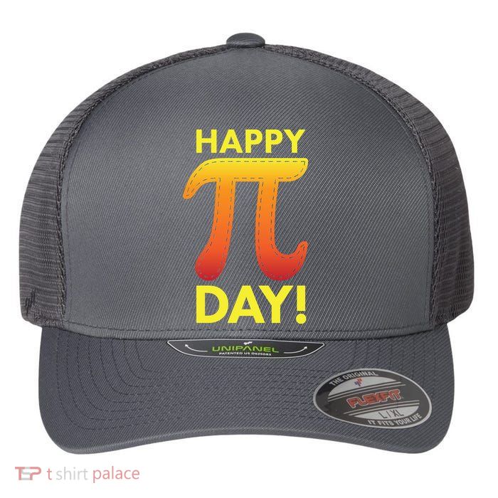Cool Happy Pi Day Flexfit Unipanel Trucker Cap