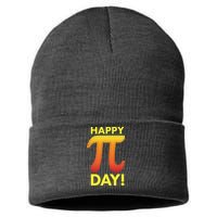 Cool Happy Pi Day Sustainable Knit Beanie