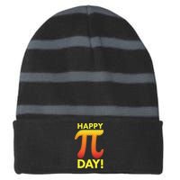 Cool Happy Pi Day Striped Beanie with Solid Band