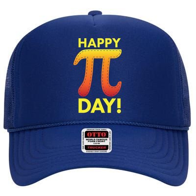 Cool Happy Pi Day High Crown Mesh Back Trucker Hat