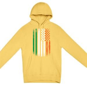 Cool Irish American Flag Premium Pullover Hoodie