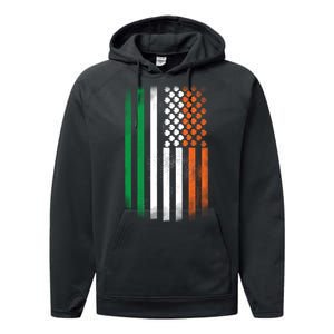 Cool Irish American Flag Performance Fleece Hoodie