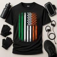 Cool Irish American Flag Cooling Performance Crew T-Shirt
