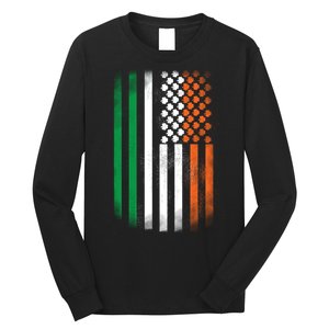 Cool Irish American Flag Long Sleeve Shirt