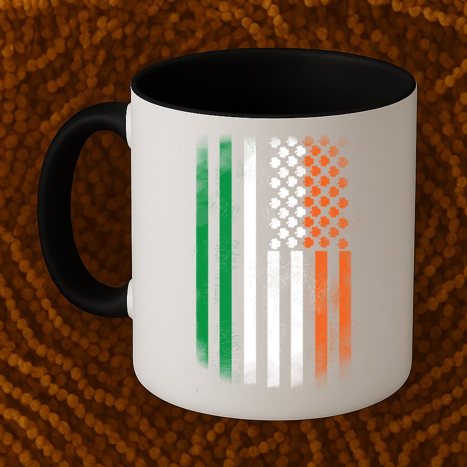 Cool Irish American Flag Mug