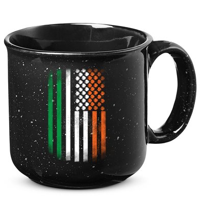 Cool Irish American Flag 15oz Campfire Ceramic Mug