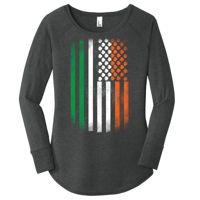 Cool Irish American Flag Women's Perfect Tri Tunic Long Sleeve Shirt