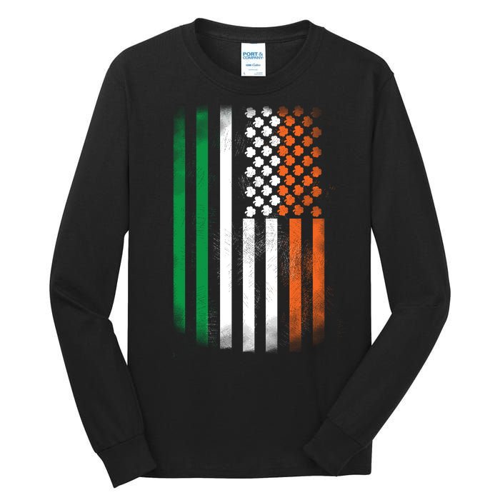 Cool Irish American Flag Tall Long Sleeve T-Shirt