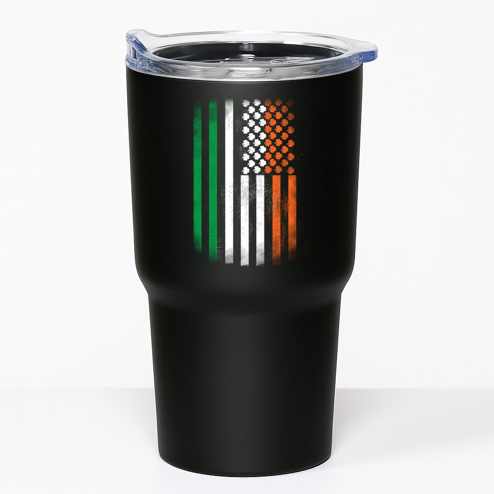 Cool Irish American Flag Tumbler