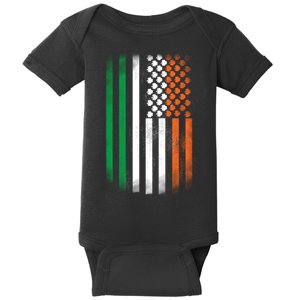 Cool Irish American Flag Baby Bodysuit