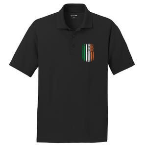 Cool Irish American Flag PosiCharge RacerMesh Polo