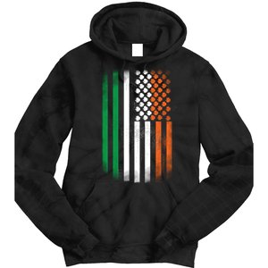 Cool Irish American Flag Tie Dye Hoodie